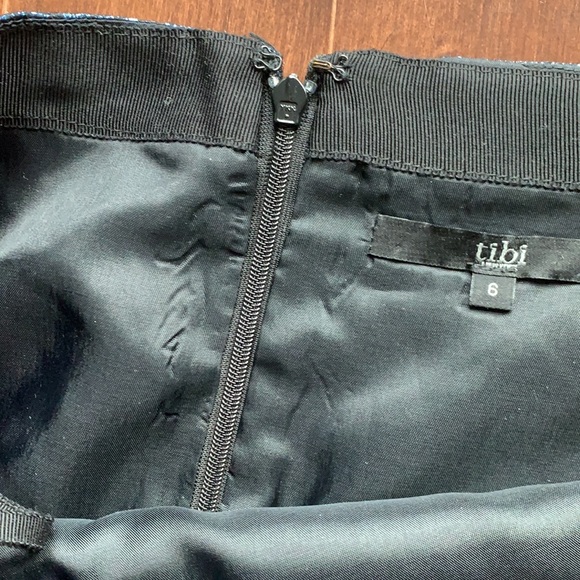 TIBI Blue Mermaid Shimmer Pencil Skirt Small - Picture 3 of 6